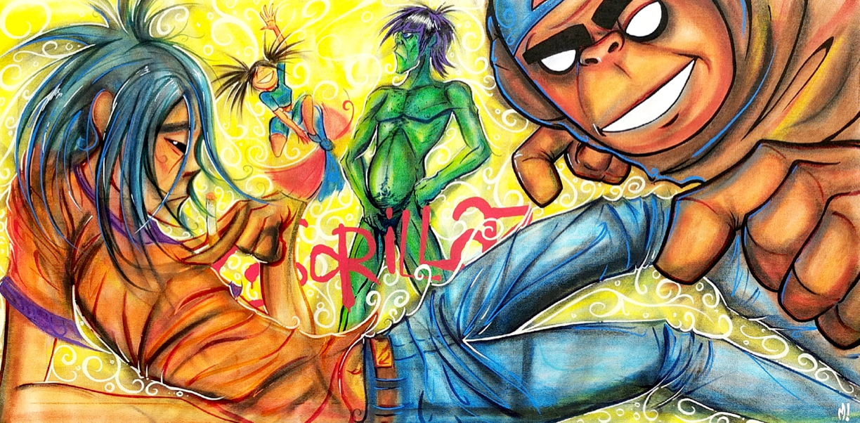Gorillaz by New Orleans artist Monty!